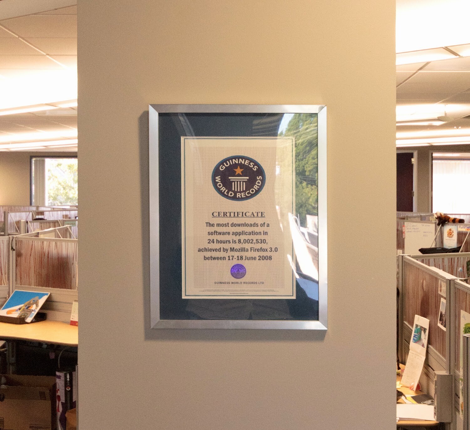 O certificado do Guiness