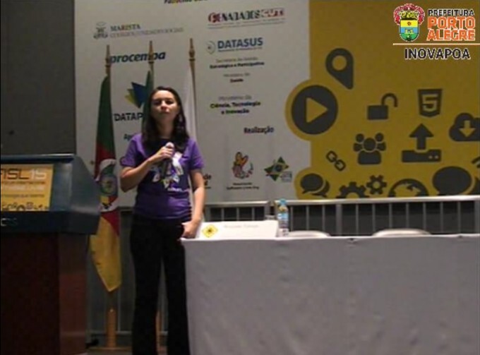 Dra. Aracele apresenta sua palestra em Porto Alegre