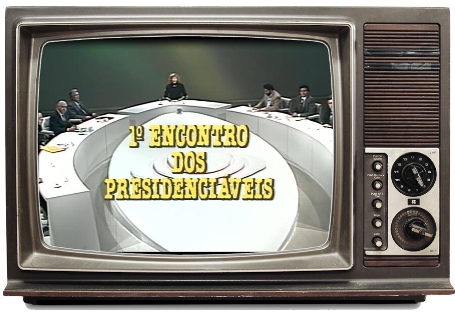 Imagem do “1º Encontro dos Presidenciáveis“, na Bandeirantes