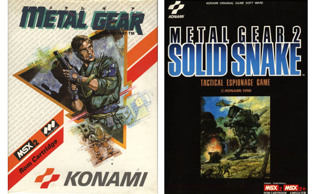 Capas dos 2 Metal Gear para MSX2