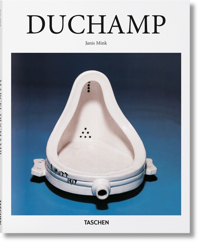 'A Fonte', o urinol tornado arte por Duchamp, em capa de livro sobre o artista