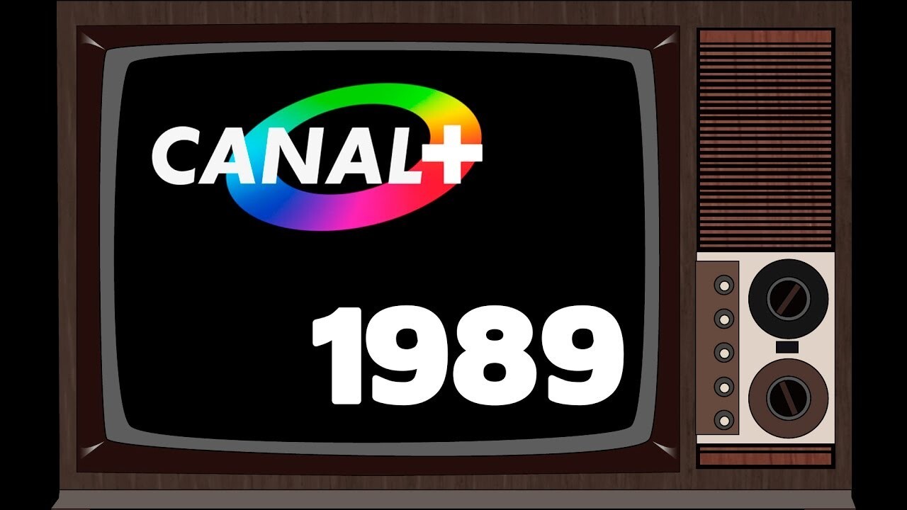 TV Vintage exgindo o logo do Canal+ (1989)