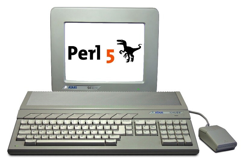 Perl 5 na tela de um Atari ST