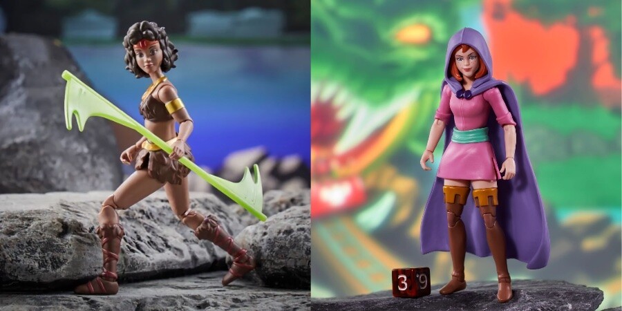 Bonecos articulados das estrelas Diana e Sheila.