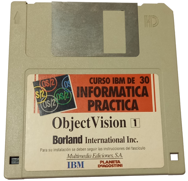 Disquete do curso de Object Vision da Multimedia Ediciones SA