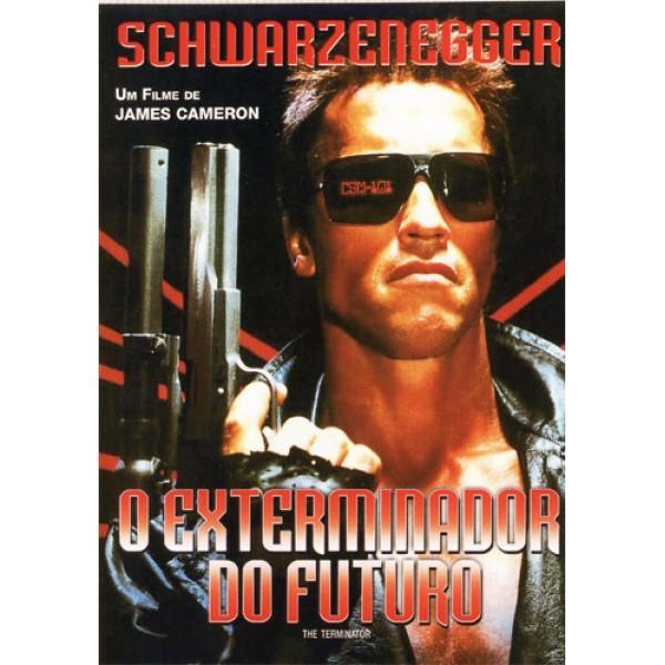 Poster de O Exterminador do Futuro, com o robô Schwarzenegger