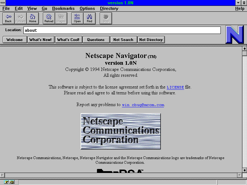 Print do Netscape 1.0N