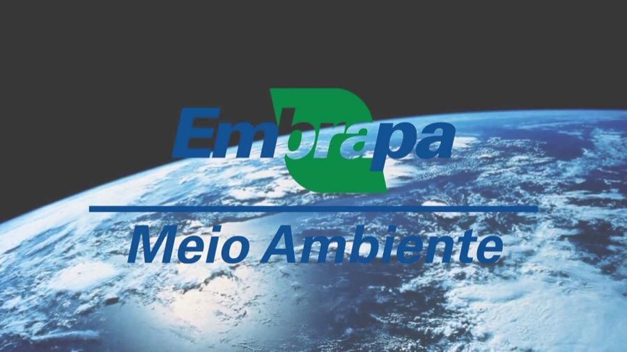 Captura de um vídeo institucional com identidade visual onde se lê: Embrapa - Meio Ambiente