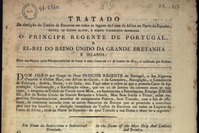 Fragmento da transcrição oficial (impressa em português e em inglês) do Tratado
