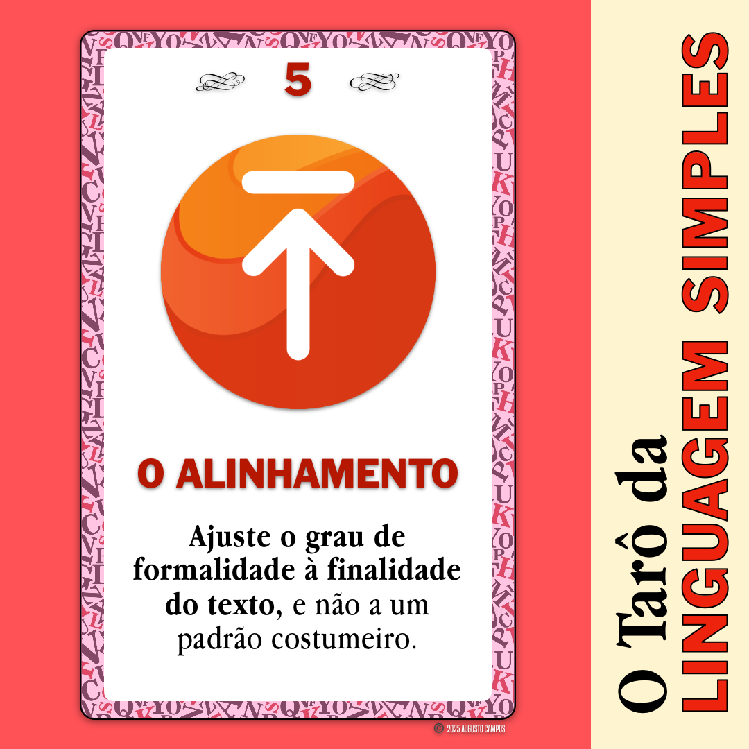 Imagem da carta descrita no post, contendo um ícone representando um círculo contendo uma seta que aponta para uma linha reta horizontal.