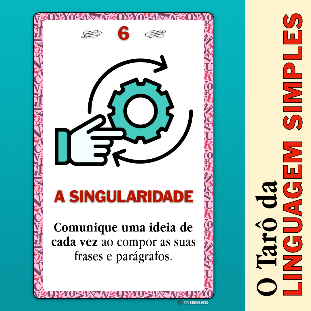 Imagem da carta descrita no post, contendo um ícone representando uma mão girando uma engrenagem.