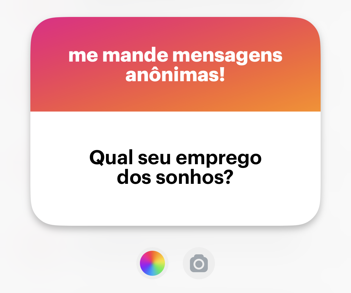 Banner do NGL com a pergunta: <br><br>Qual seu emprego dos sonhos?