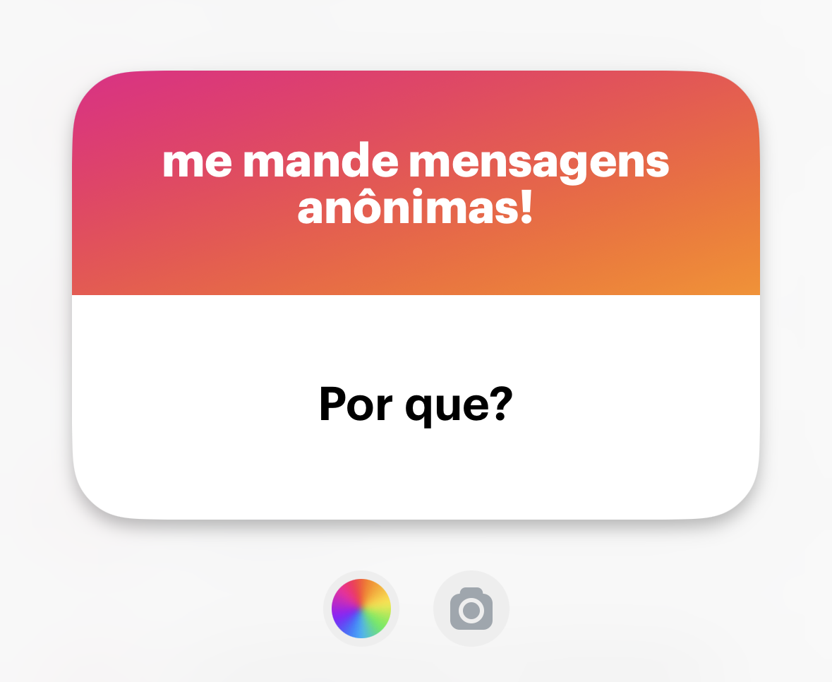 Banner do NGL com o texto: “Por que?”