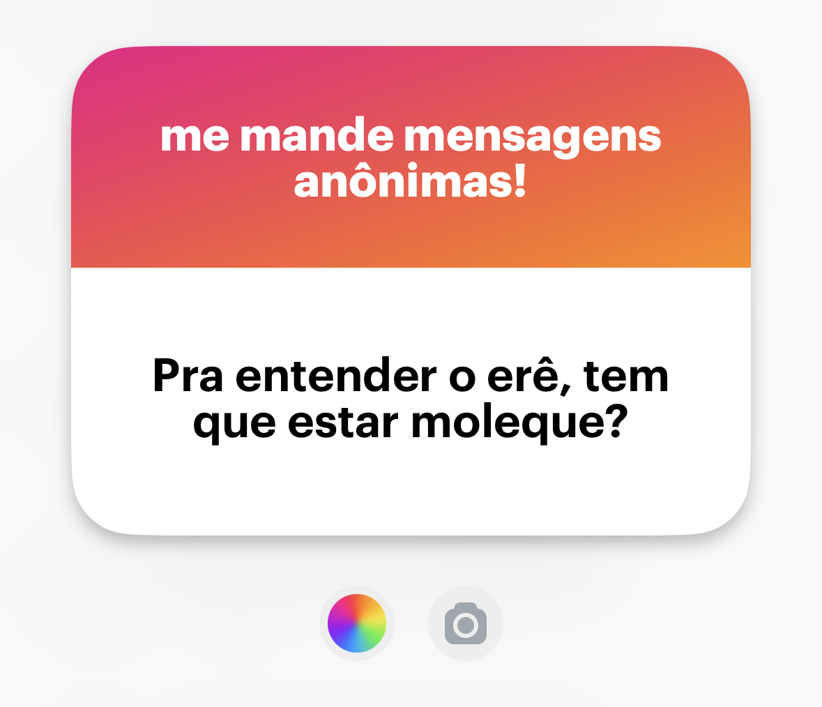 Banner do NGL com o texto: “Pra entender o erê, tem que estar moleque?”