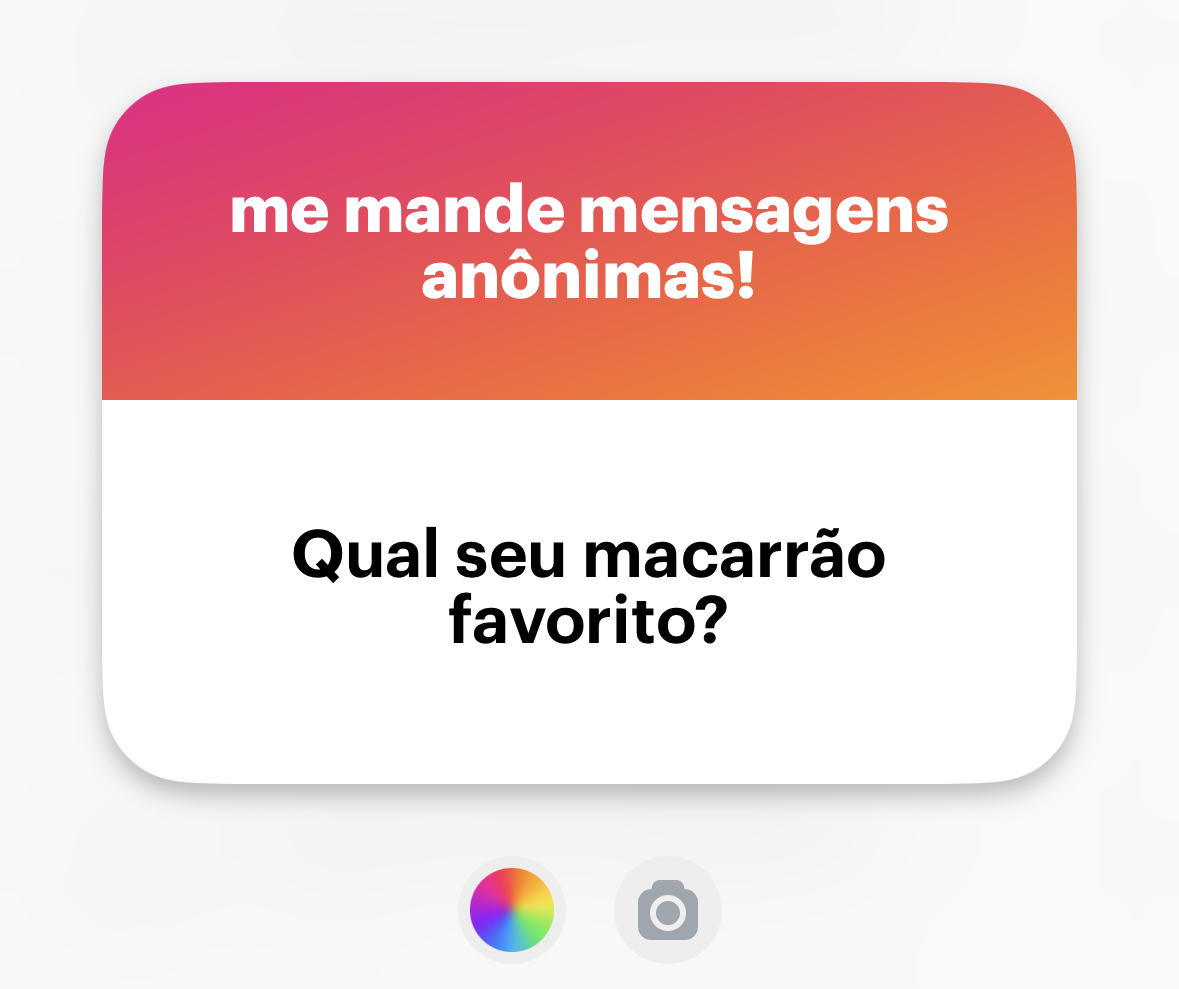 Banner do NGL com o texto: “Qual seu macarrão favorito?”