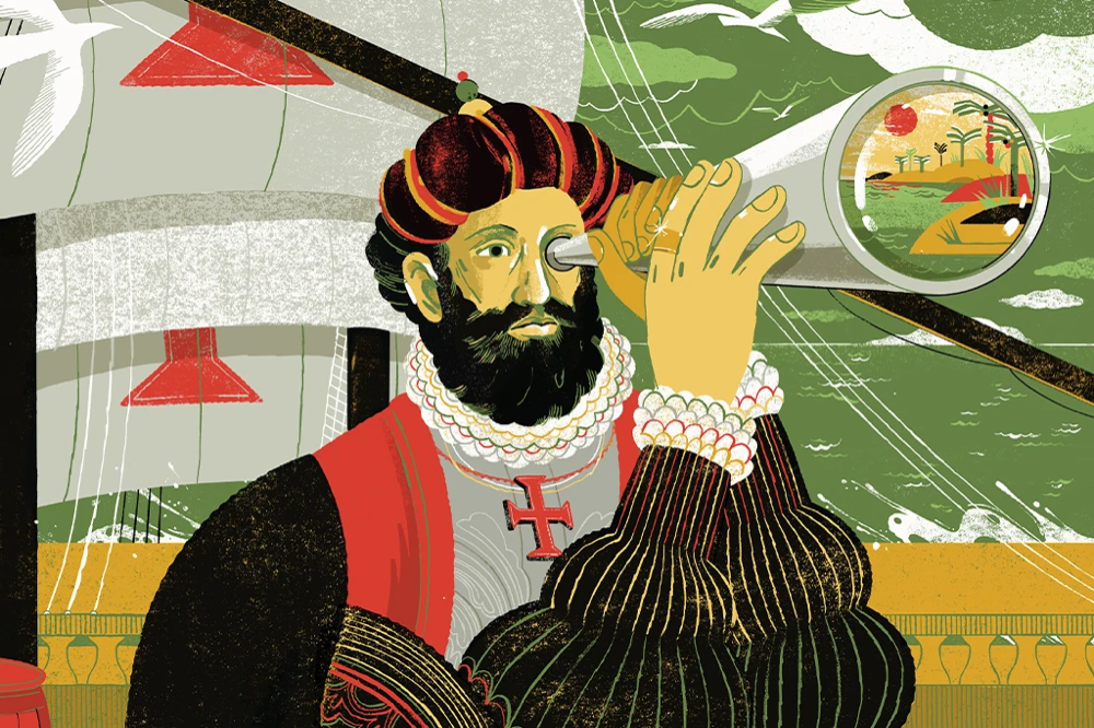 Alegoria de Cabral a bordo de sua frota