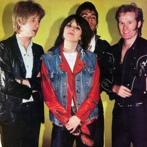 Foto promocional dos Pretenders, com Chrissie Hynde à frente