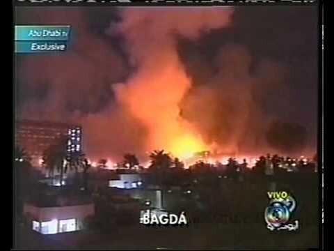Foto do plantão da TV Globo durante o conflito de 2003
